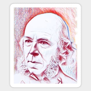 Herbert Spencer Portrait | Herbert Spencer Artwork | Line Art Magnet